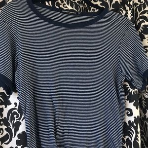 Navy striped shirt